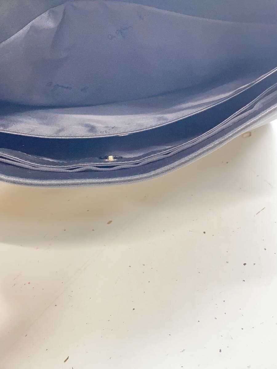 agnes b. Tote Bag Leather BLK Solid 6