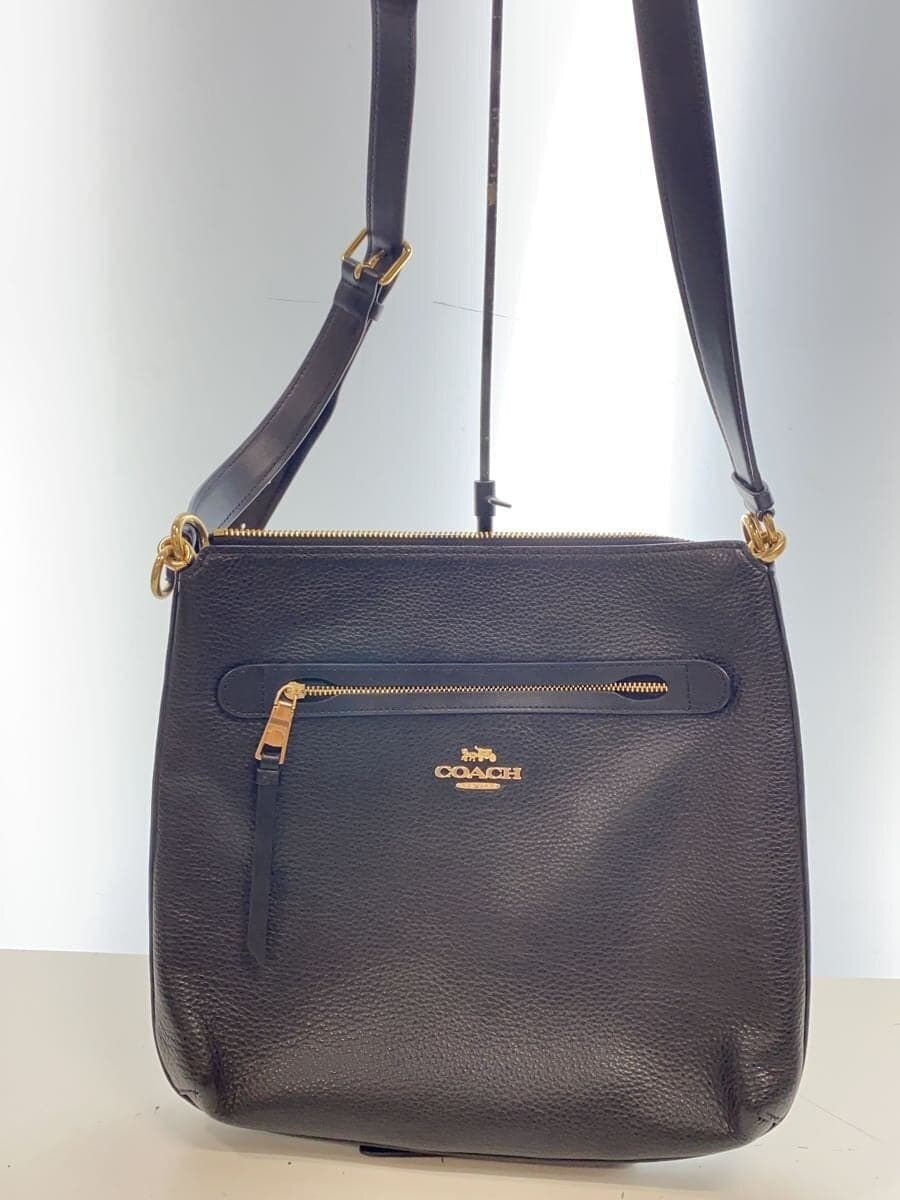 COACH Shoulder Bag Leather BLK