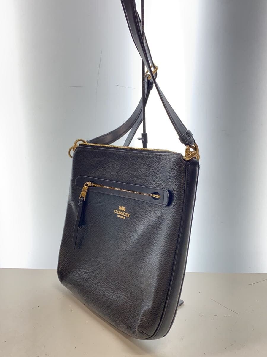 COACH Shoulder Bag Leather BLK 2
