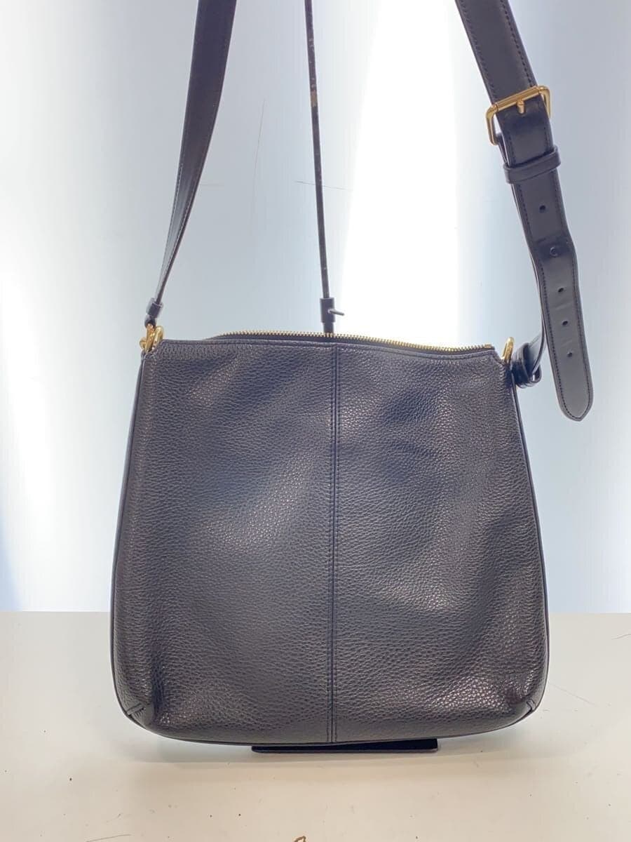 COACH Shoulder Bag Leather BLK 3