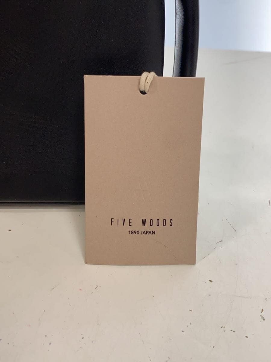 FIVE WOODS Second Bag Cowhide BLK Solid 7