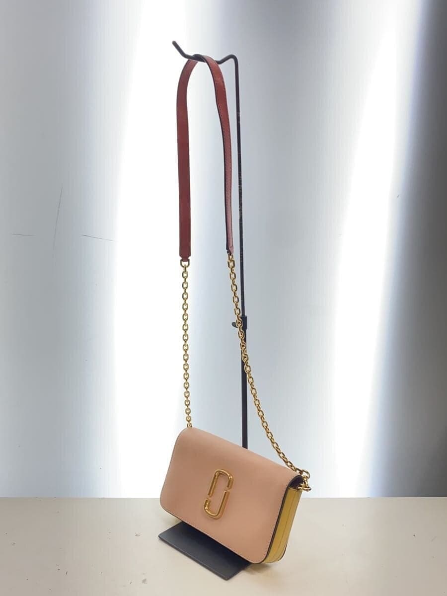 THE MARC JACOBS Snapshot Chain Shoulder Bag Leather PNK M0016762 2