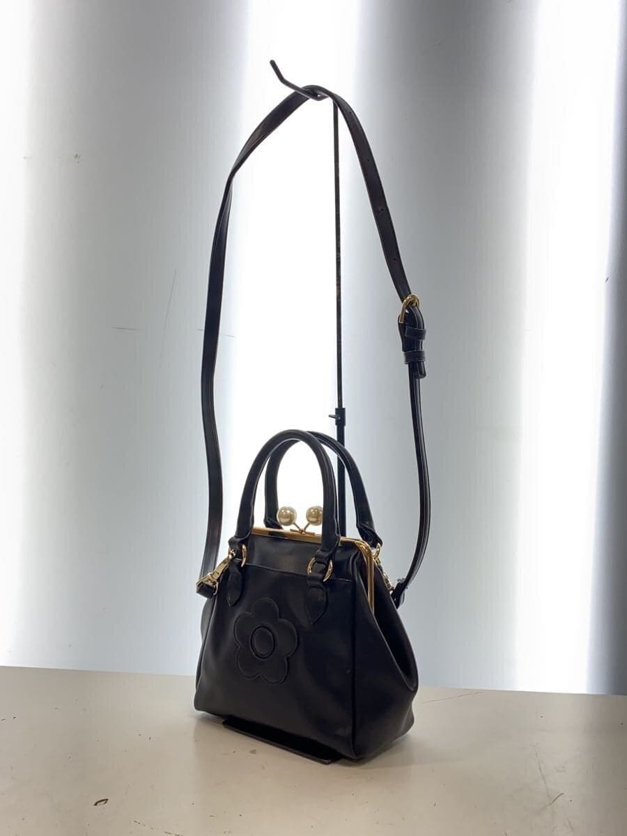 MARY QUANT Shoulder Bag Faux Leather Black 2