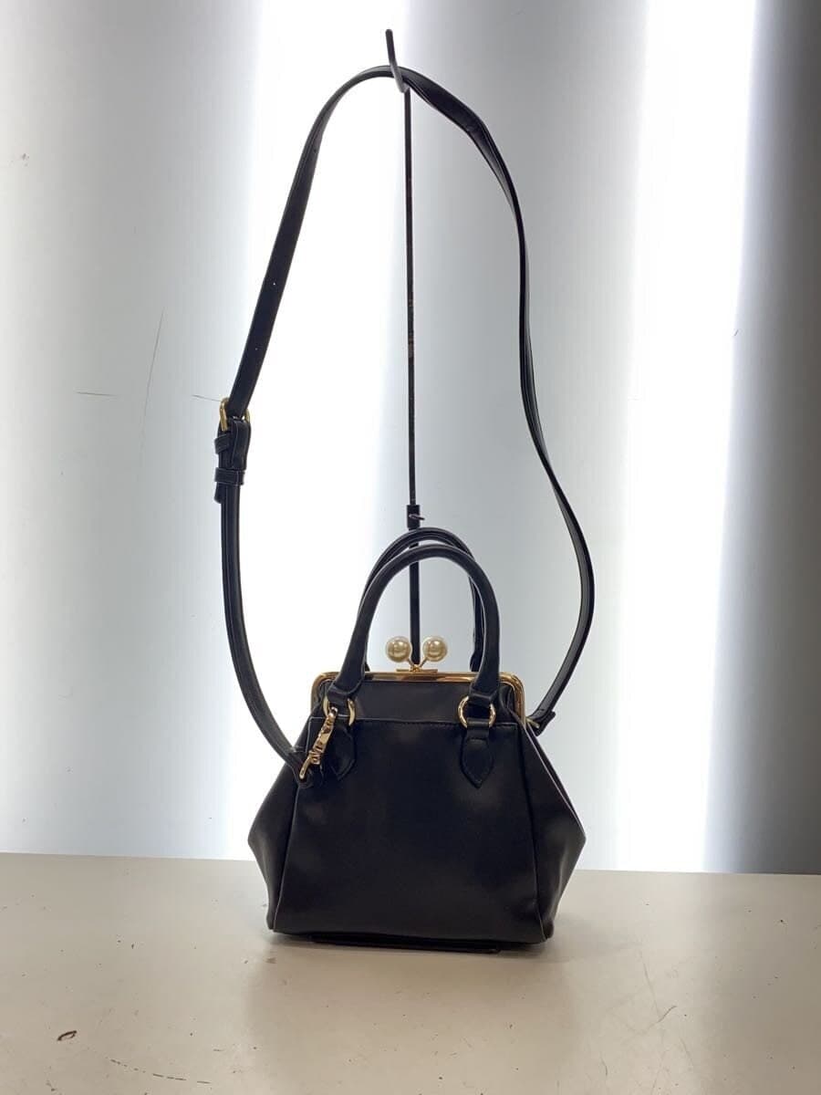 MARY QUANT Shoulder Bag Faux Leather Black 3