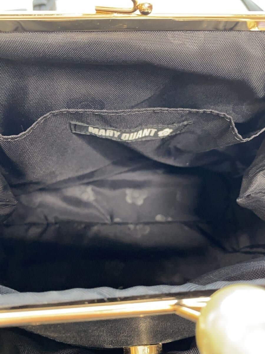 MARY QUANT Shoulder Bag Faux Leather Black 6