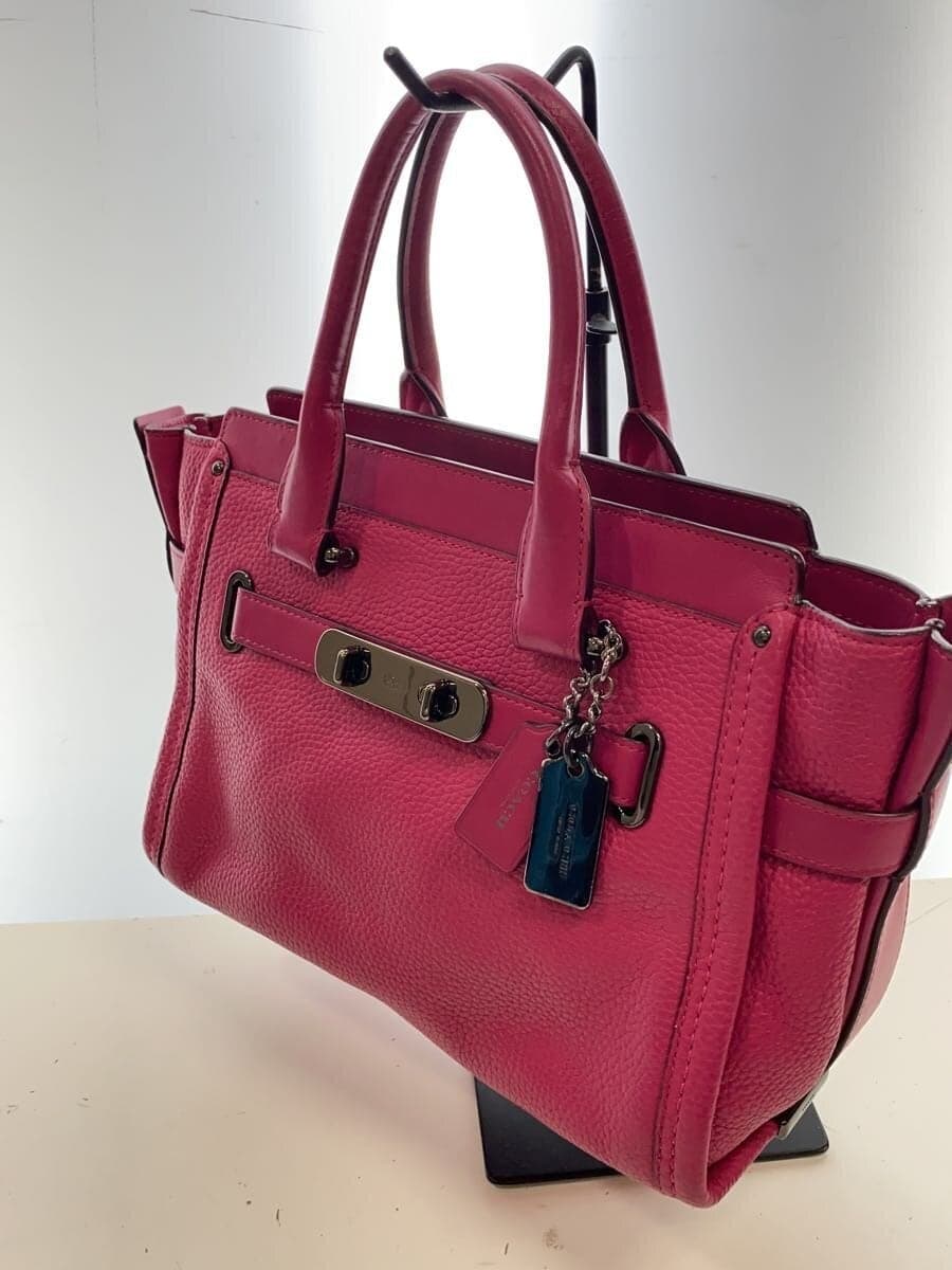 COACH handbag_ All leather -- PNK 34816 2