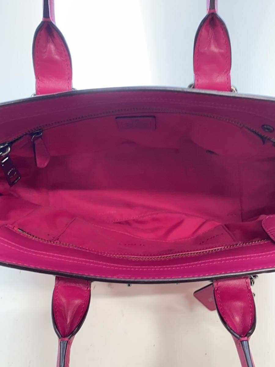COACH handbag_ All leather -- PNK 34816 6