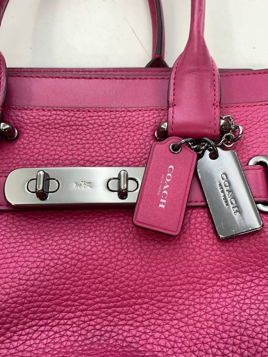 COACH handbag_ All leather -- PNK 34816 8