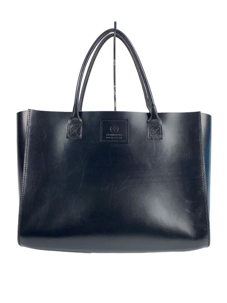 GLENROYAL2 Handle Tote Bag Leather BLK