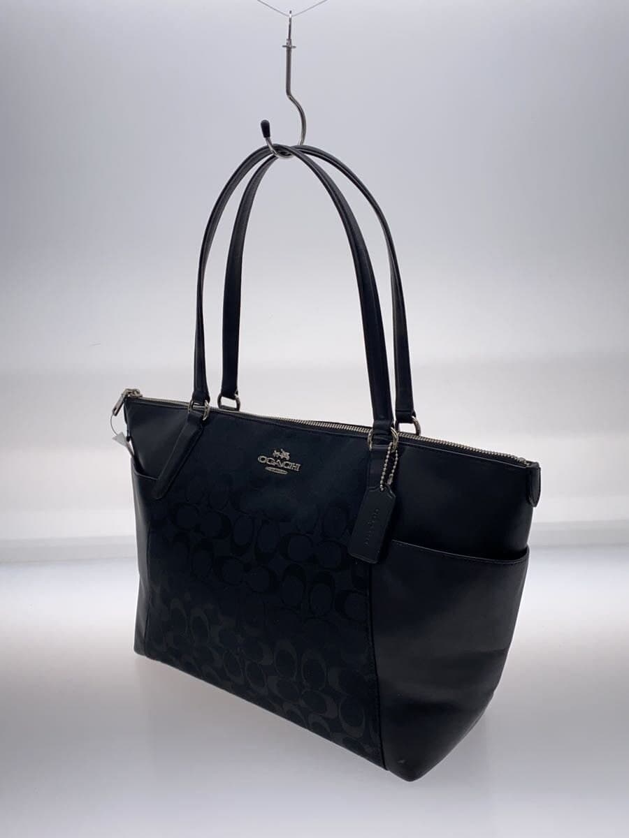COACH Tote Bag Signature BLK All-over Pattern F54797 2