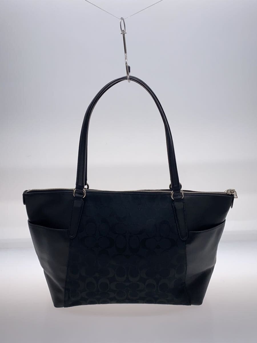 COACH Tote Bag Signature BLK All-over Pattern F54797 3