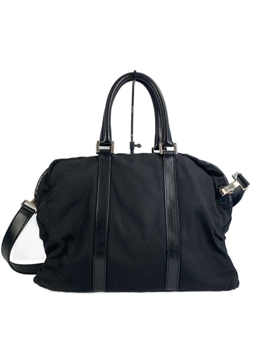 GUCCI Boston Bag Nylon Black Plain 012 2020 0325 04