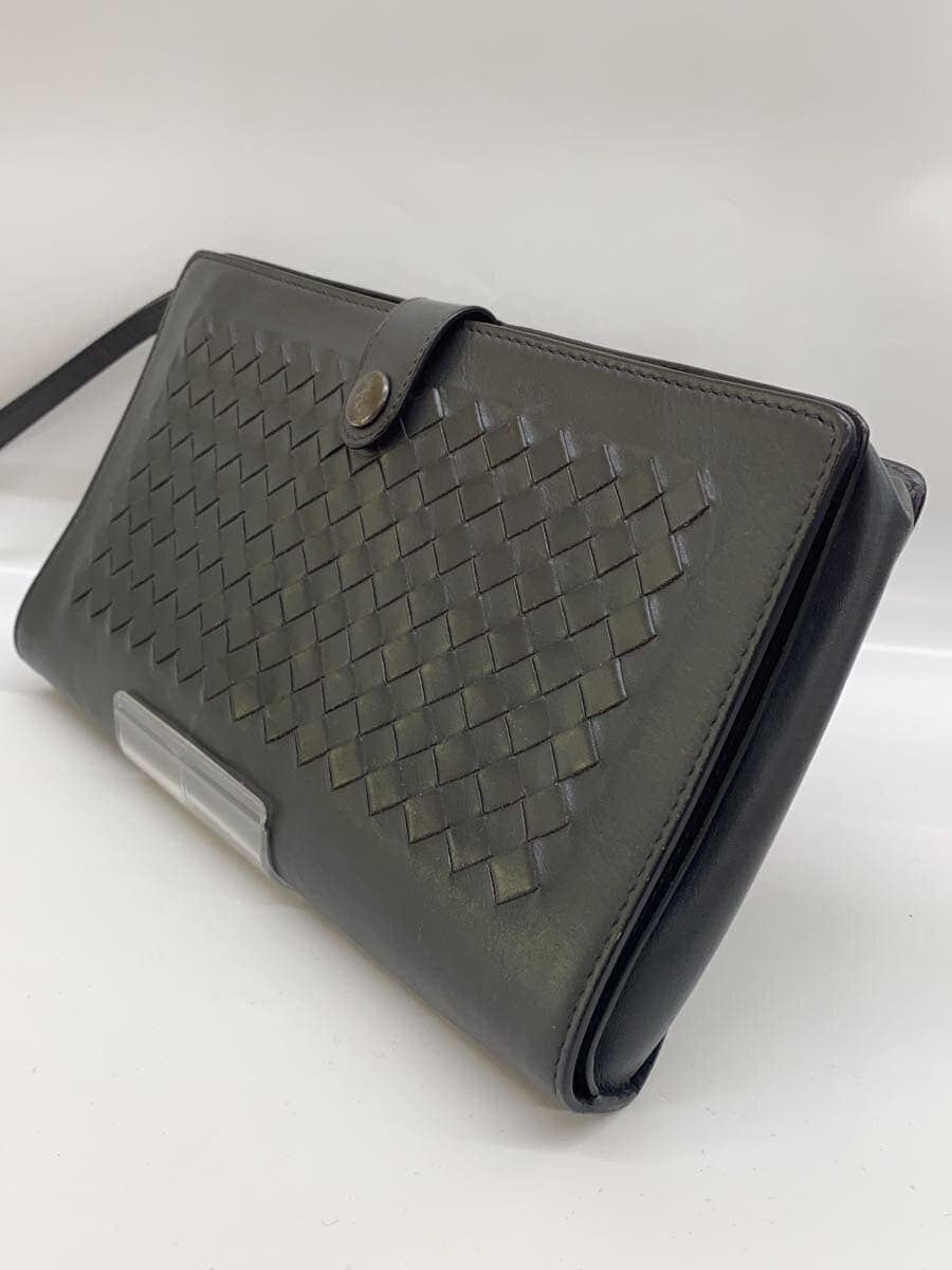 BOTTEGA VENETA Second Bag Leather GRY Solid 2