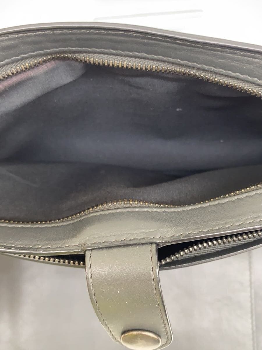 BOTTEGA VENETA Second Bag Leather GRY Solid 6