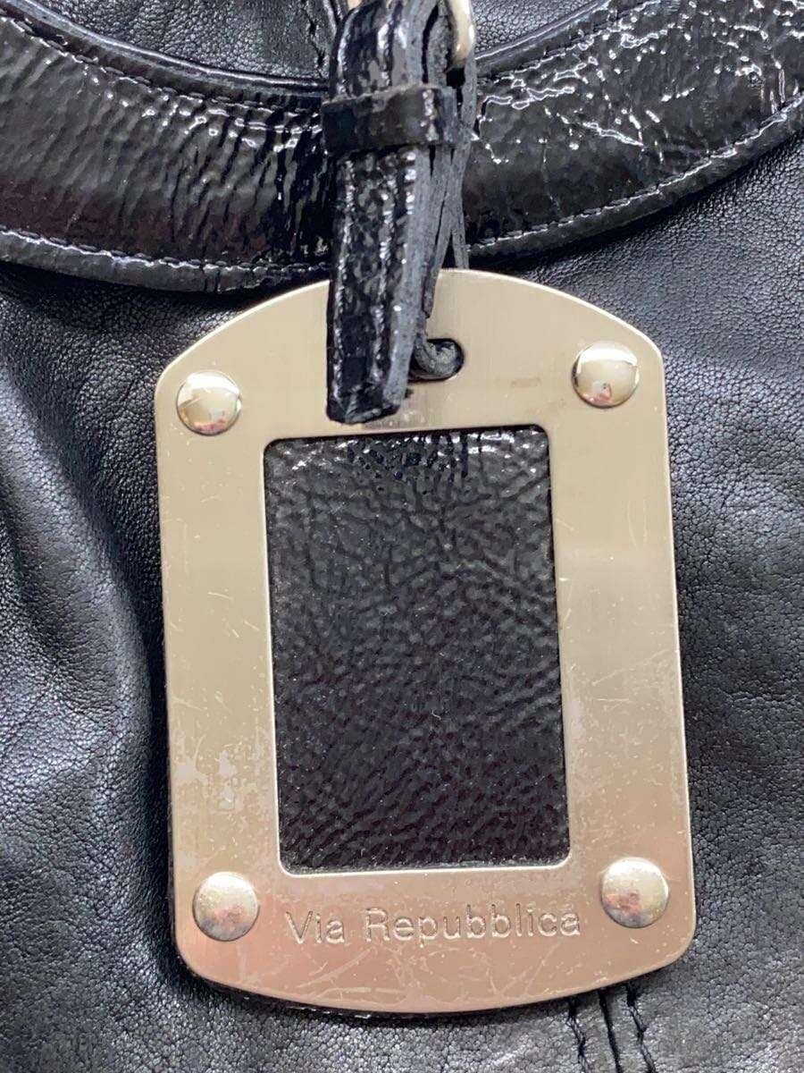 Via Repubblica Handbag Leather BLK 5