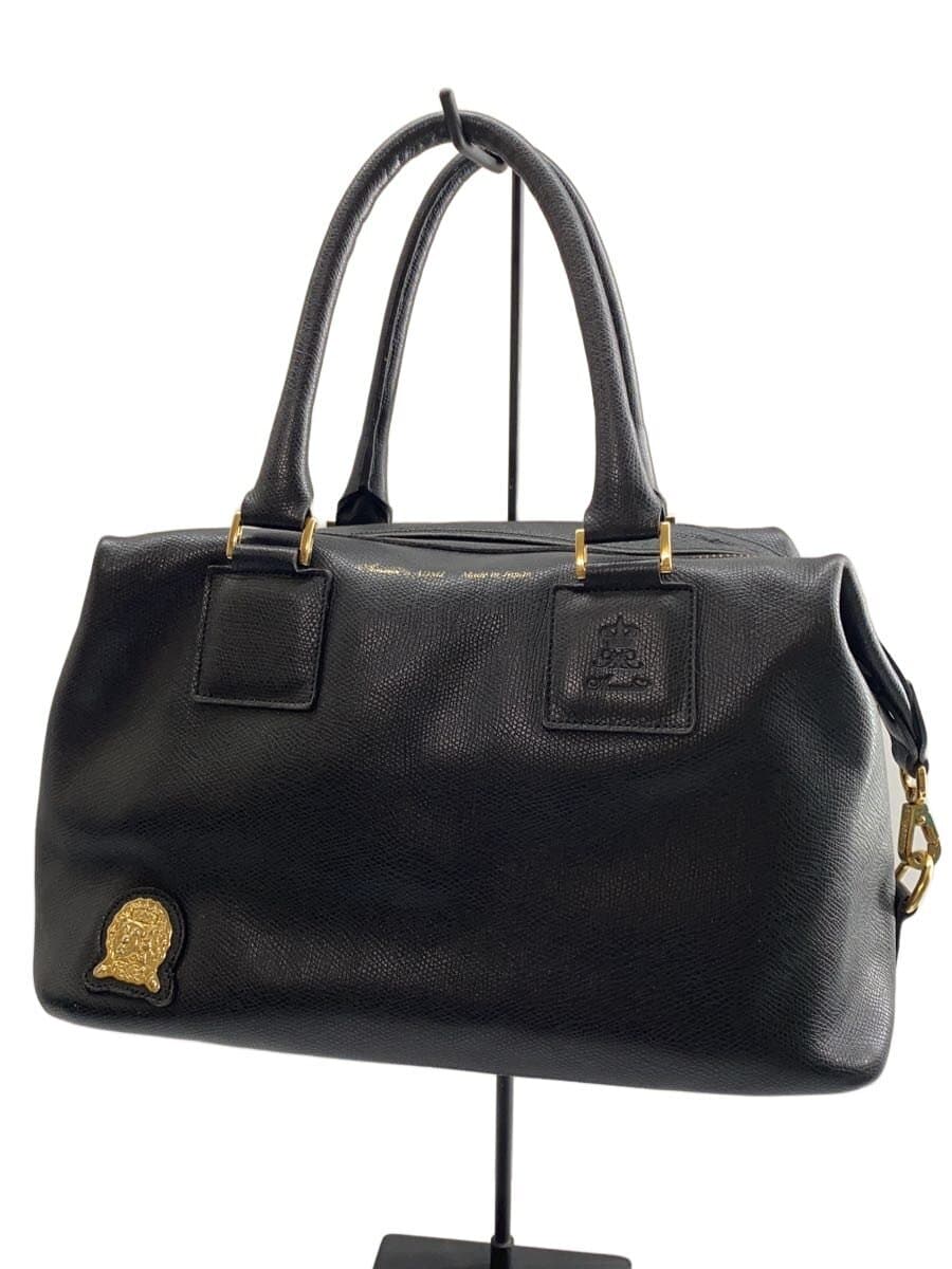 A.D.M.J. Boston Bag Leather BLK