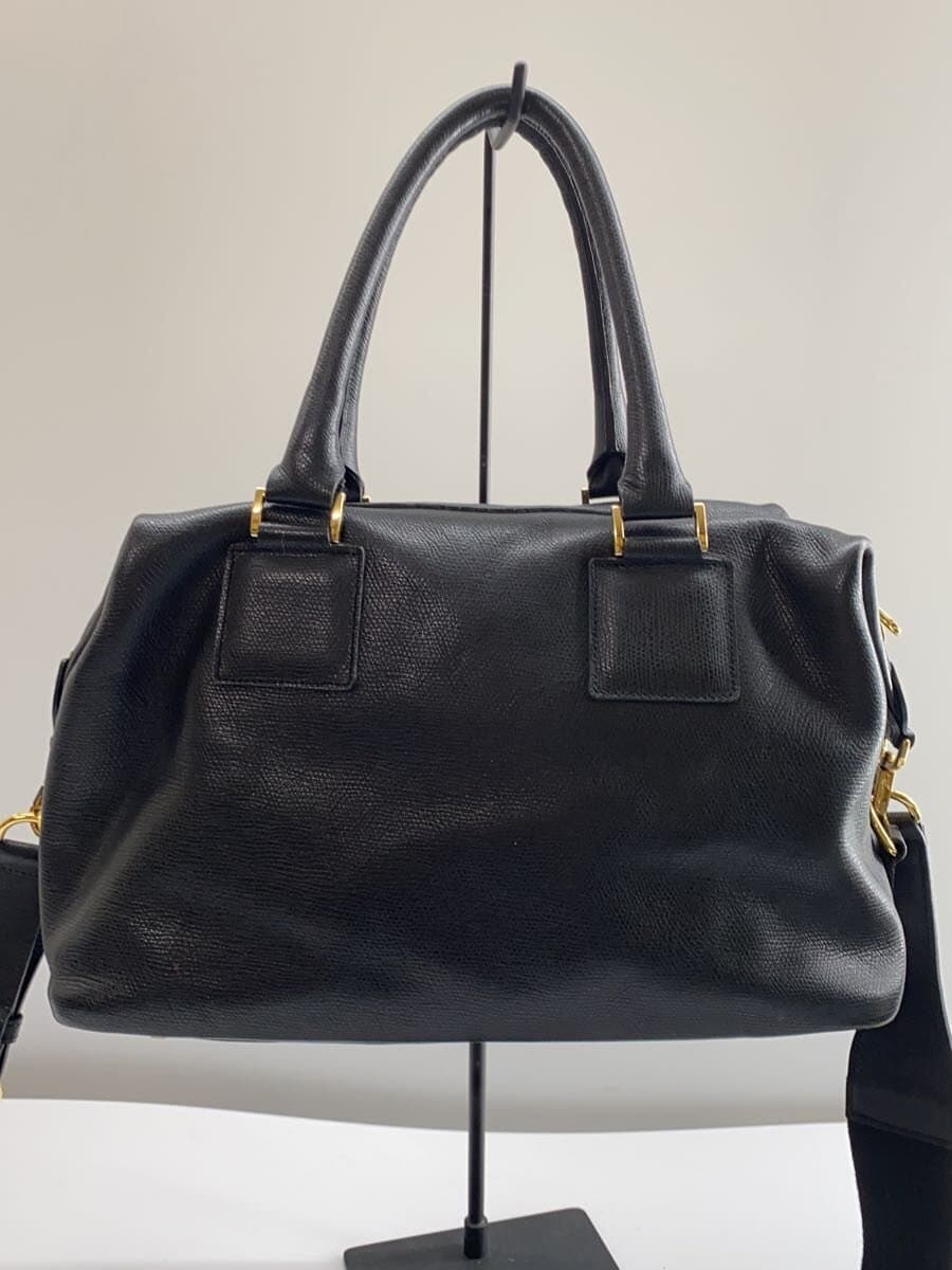 A.D.M.J. Boston Bag Leather BLK 3