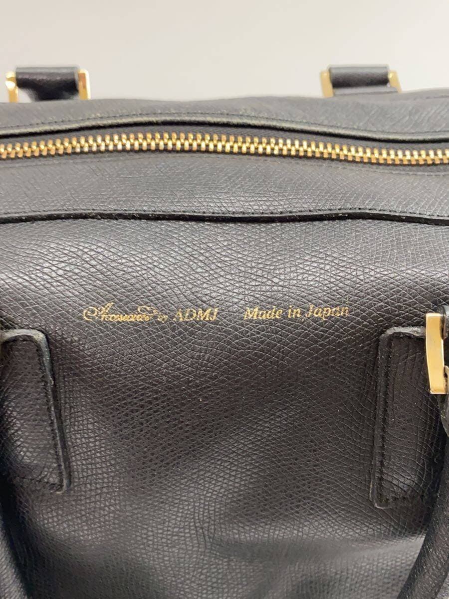 A.D.M.J. Boston Bag Leather BLK 5