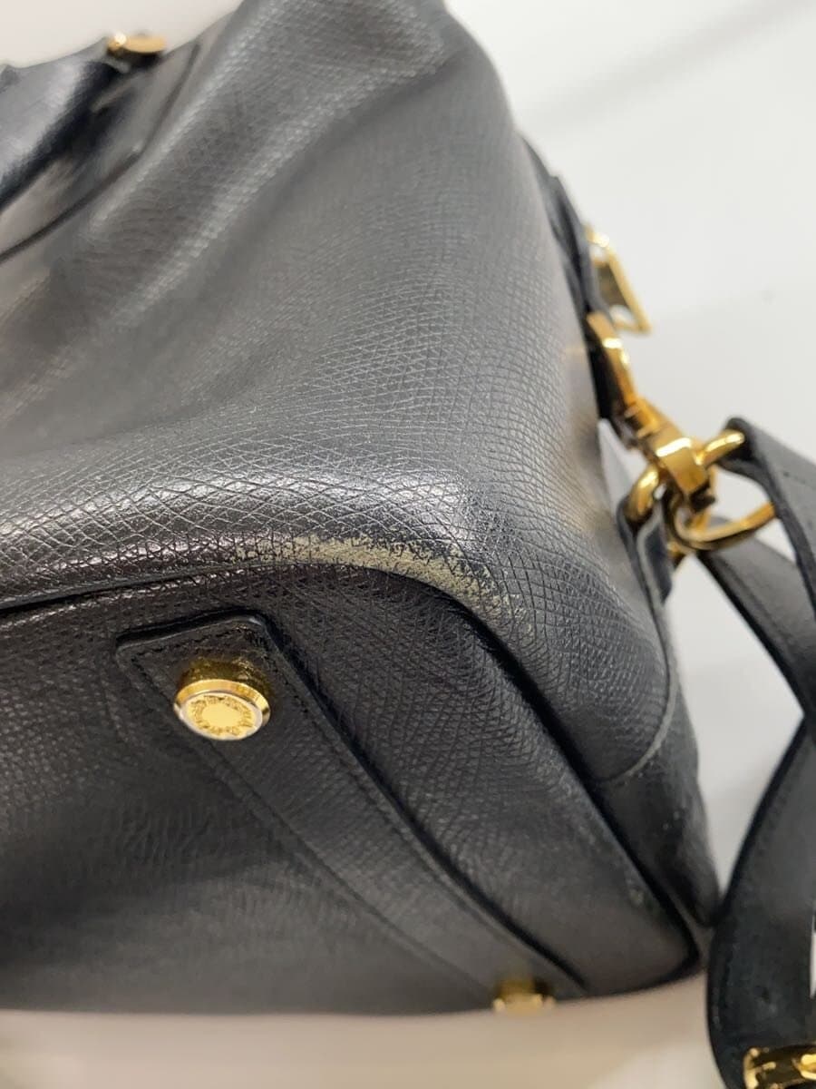 A.D.M.J. Boston Bag Leather BLK 7