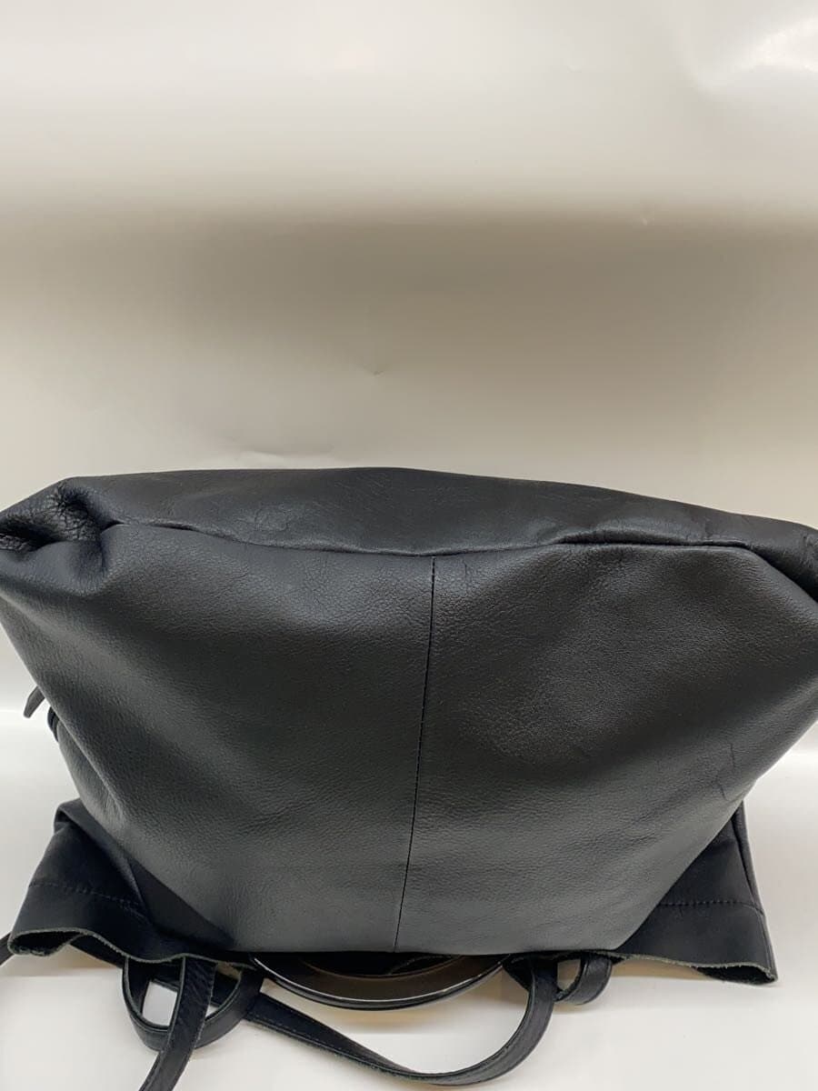 ear PAPILLONNER Tote Bag Leather BLK Solid 4