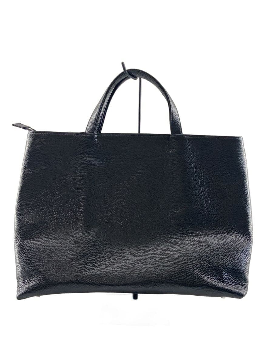 Other Brand Hakomaru Tote Bag Leather BLK Solid