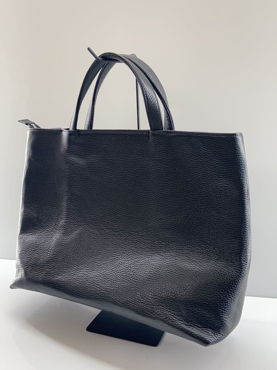 Other Brand Hakomaru Tote Bag Leather BLK Solid 2