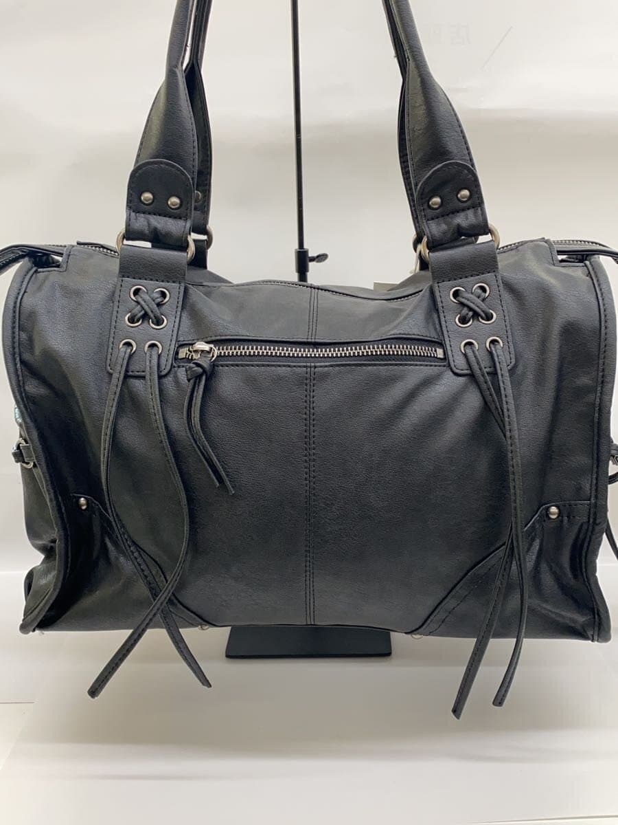 FANCYCLUB(NASTY FANCY CLUB)With Tag 2-Way Shoulder Bag Leather BLK f25qe990 3