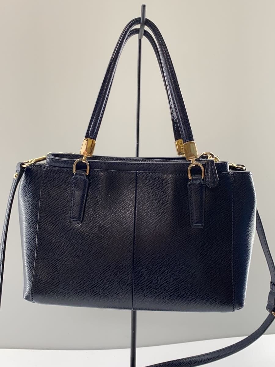 COACH2-Way Shoulder Bag Leather NVY 3