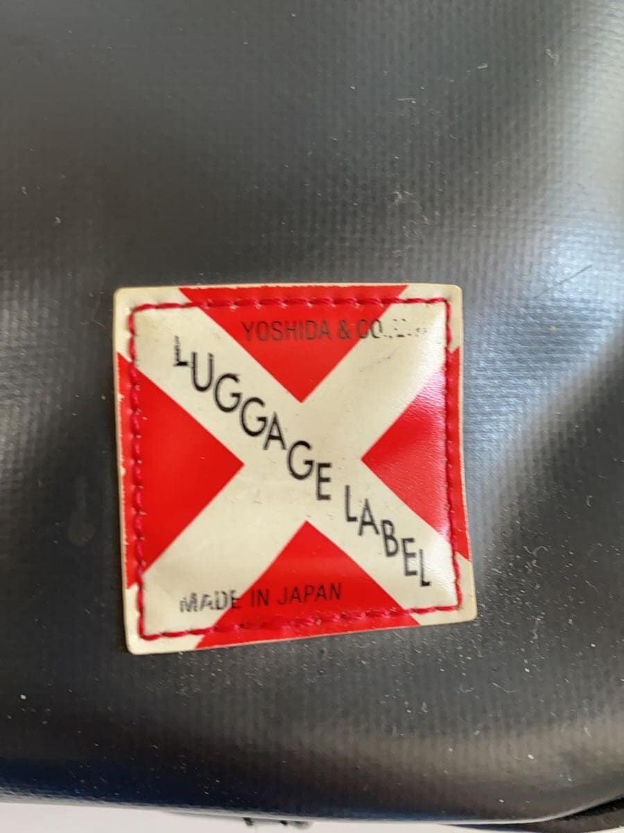 LUGGAGE LABEL Shoulder Bag Leather GRY Solid Color 5