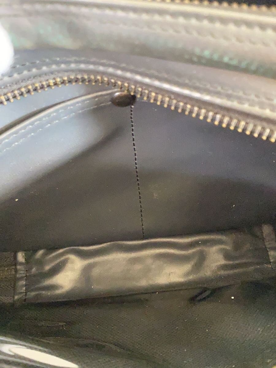 LUGGAGE LABEL Shoulder Bag Leather GRY Solid Color 8