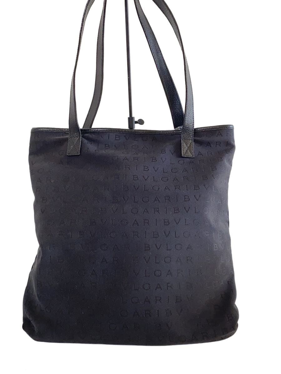 PRADA tote bag canvas BLK all-over pattern