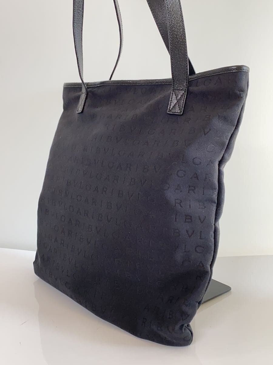 PRADA tote bag canvas BLK all-over pattern 2