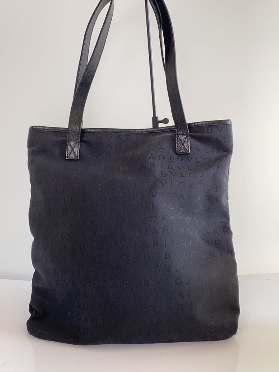 PRADA tote bag canvas BLK all-over pattern 3