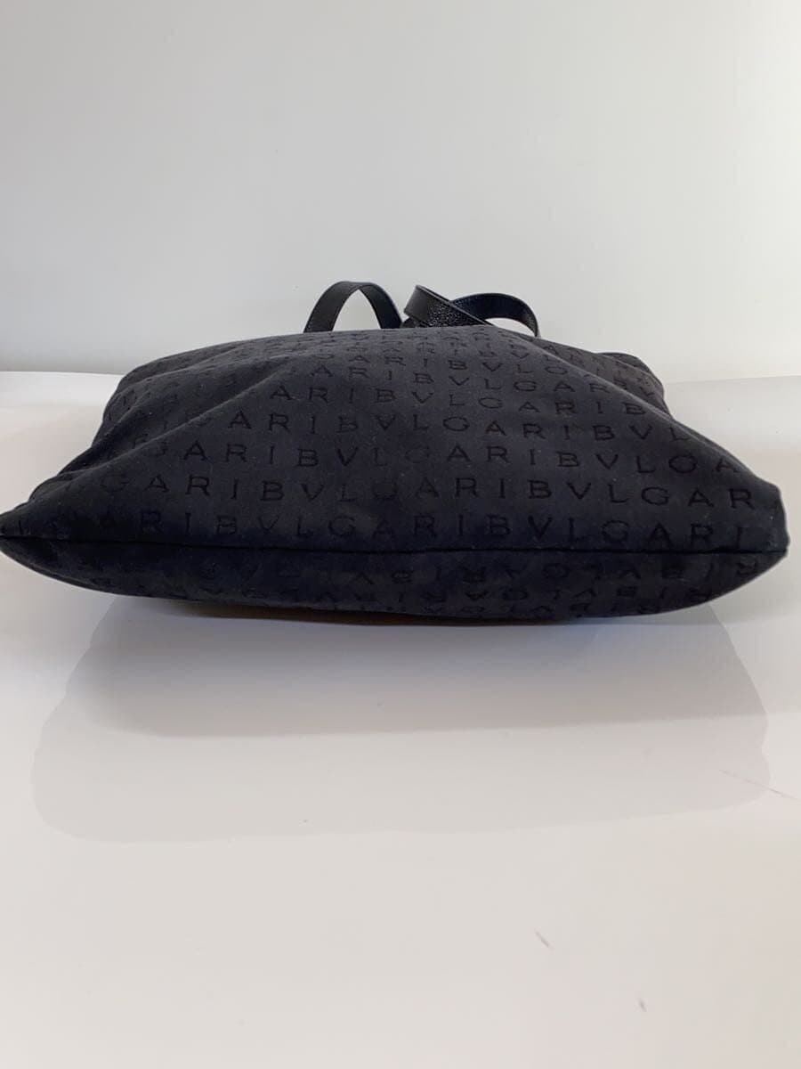 PRADA tote bag canvas BLK all-over pattern 4