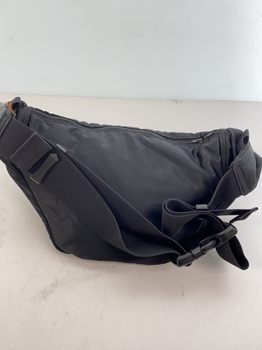 PORTER Waist Bag Nylon BLK Plain Black Orange 3