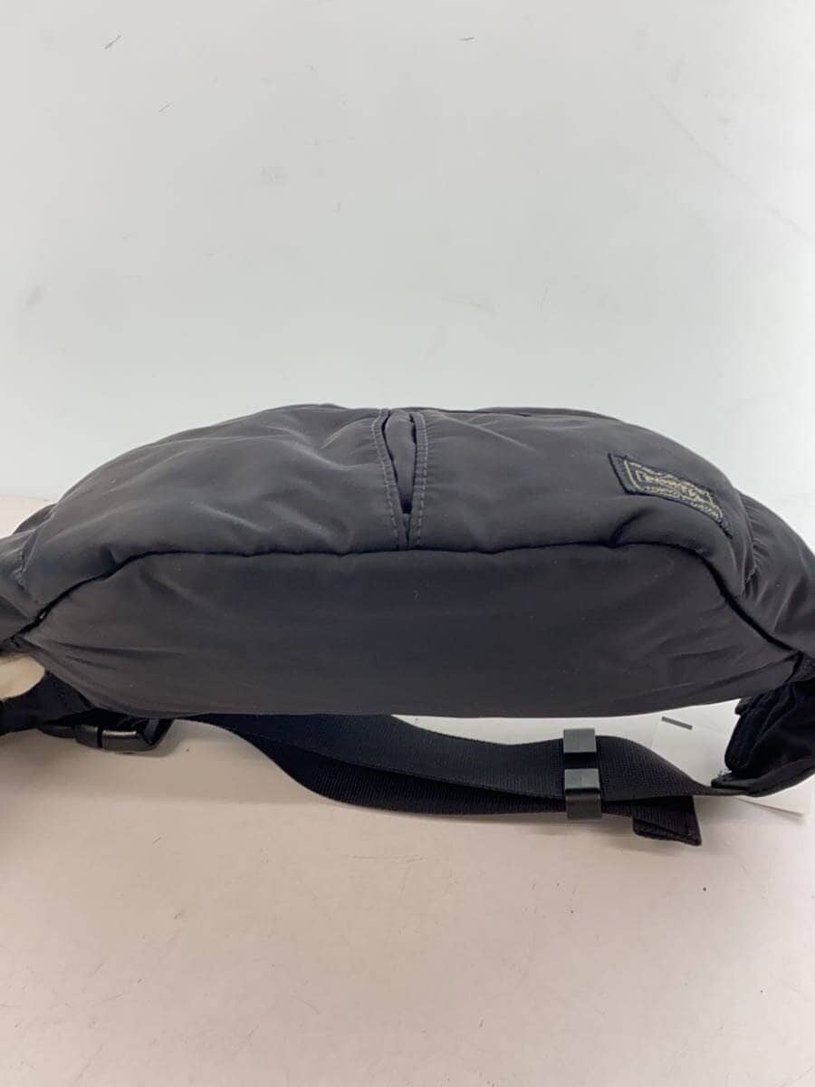 PORTER Waist Bag Nylon BLK Plain Black Orange 4