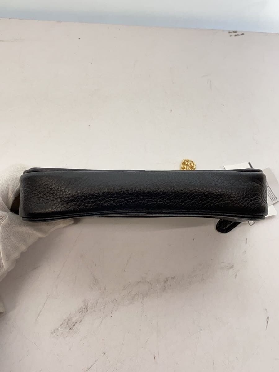 COACH Shoulder Bag Leather BLK Solid 4