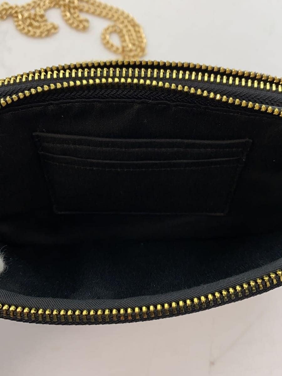 COACH Shoulder Bag Leather BLK Solid 7