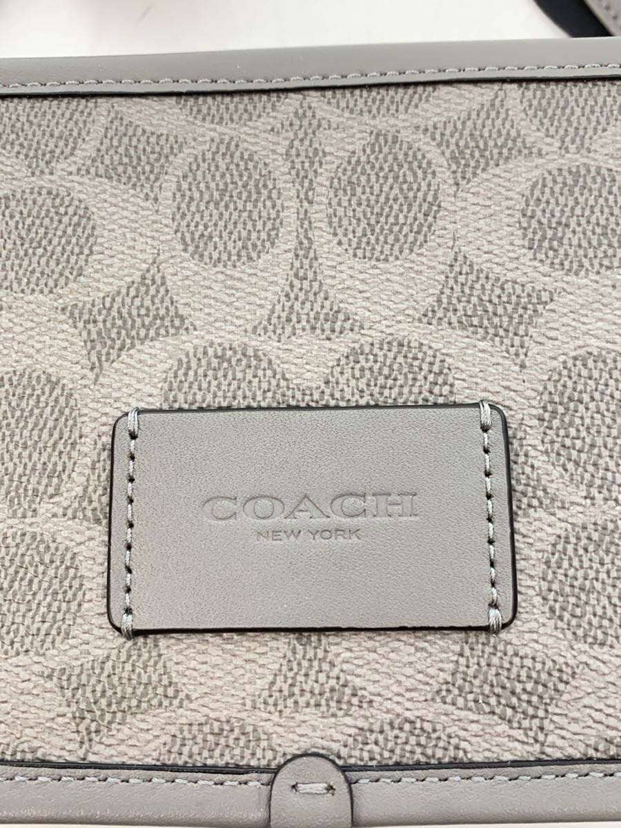 COACH Shoulder Bag PVC Gray Allover Pattern CW365 5