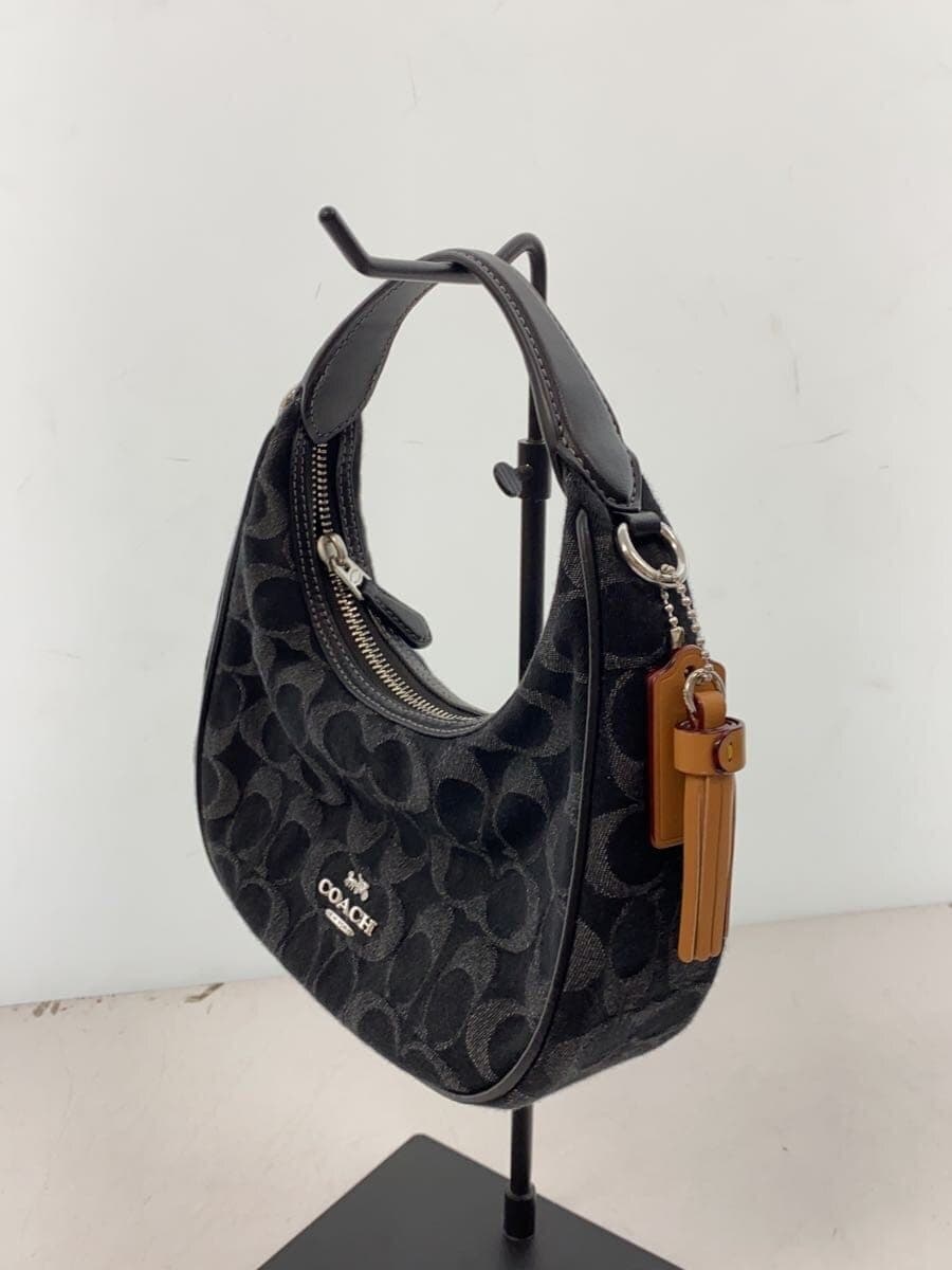 COACH Shoulder Bag Denim Black All-over Pattern CCZ47 2