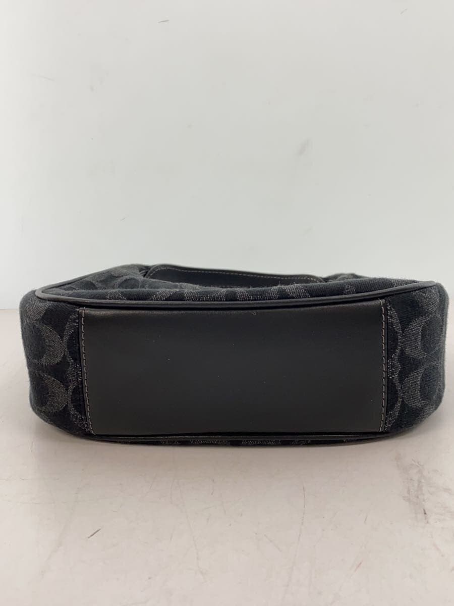 COACH Shoulder Bag Denim Black All-over Pattern CCZ47 4