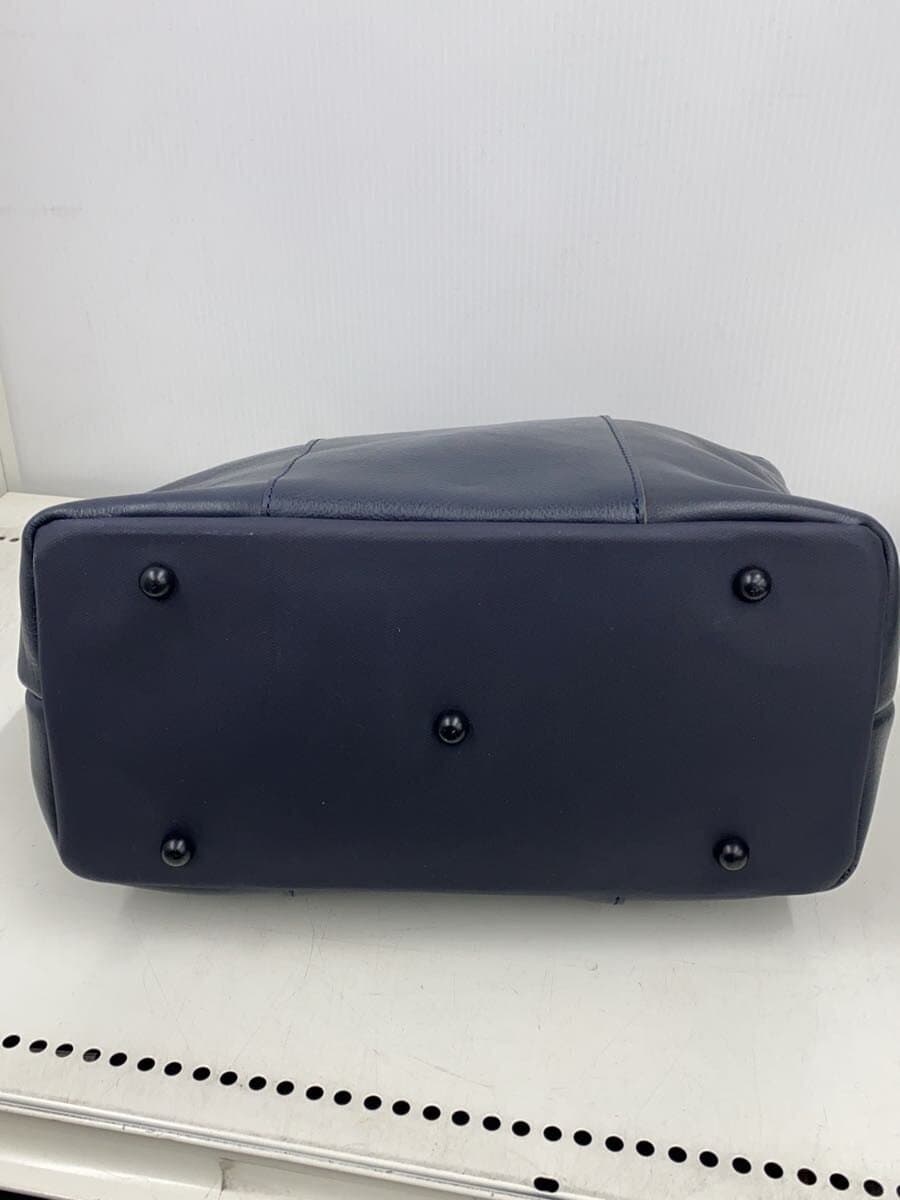 Mustache HIGE BAG Tote Bag Leather BLK 4