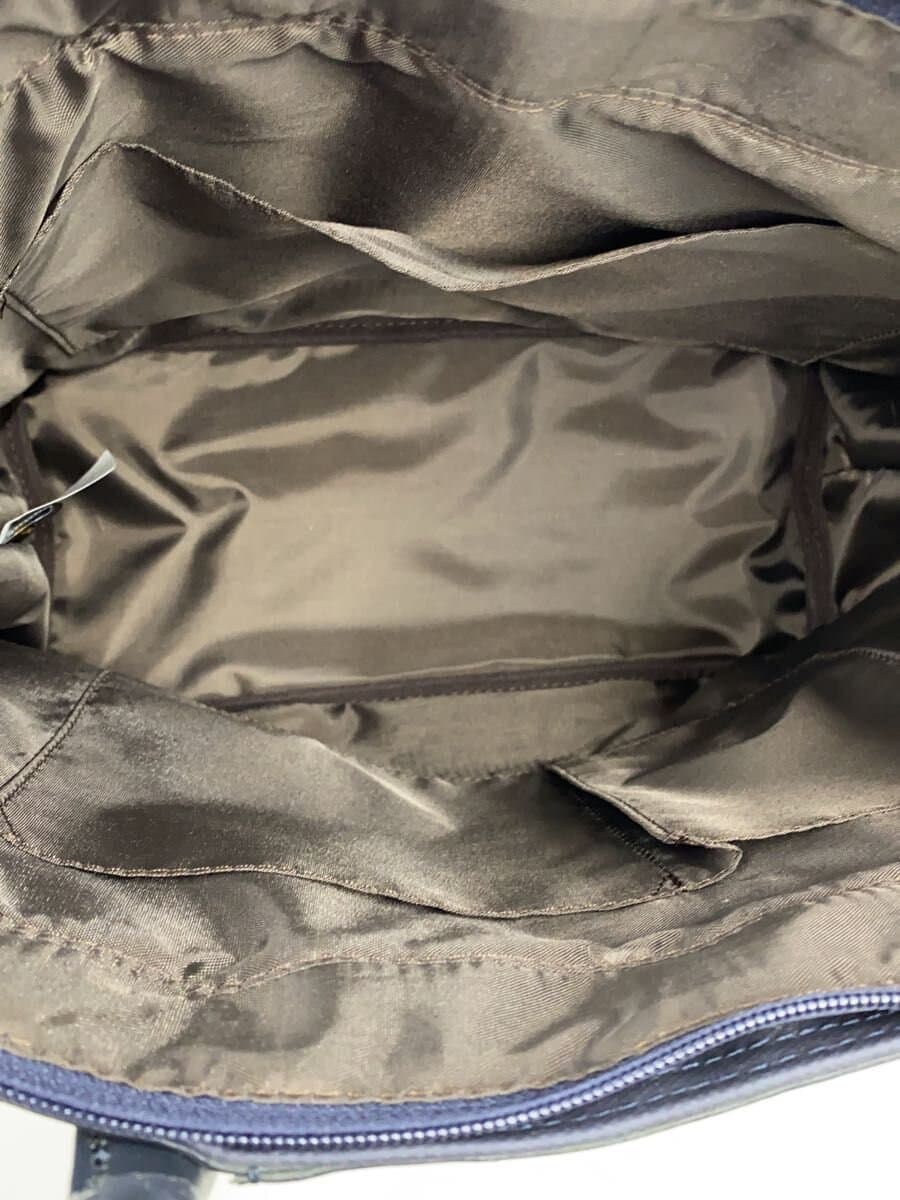 Mustache HIGE BAG Tote Bag Leather BLK 5