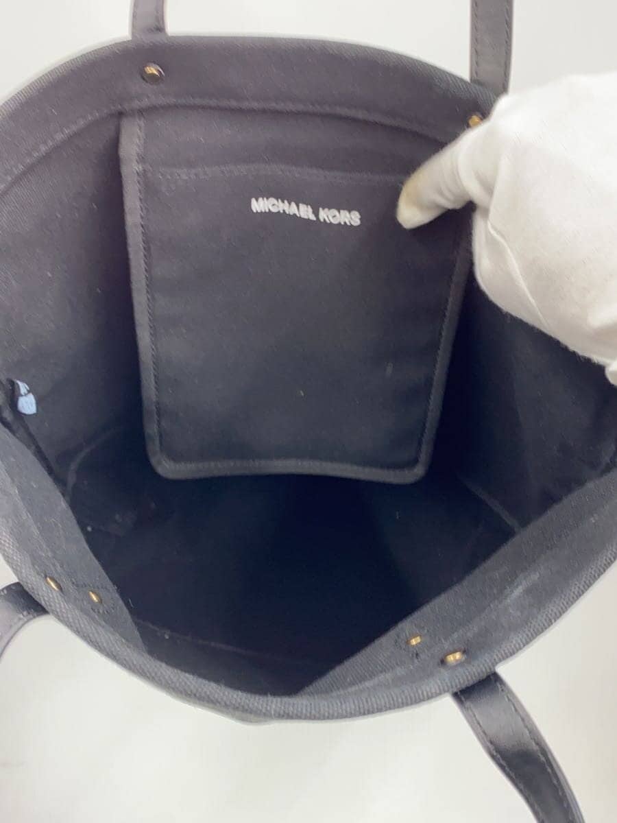 MICHAEL KORS Tote Bag Canvas BLK 30S1G01T2C 6