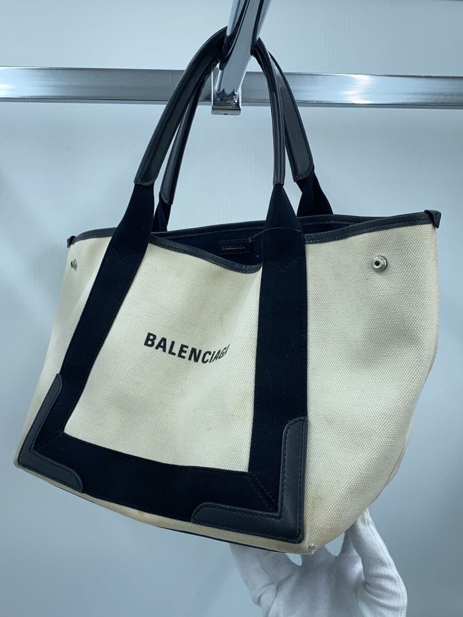BALENCIAGA Cabas Tote Bag Canvas BEG 2