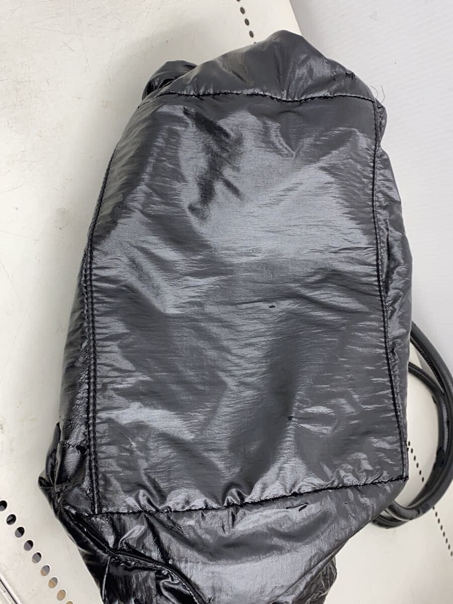 DIESEL Tote Bag Patent Leather BLK Solid 4