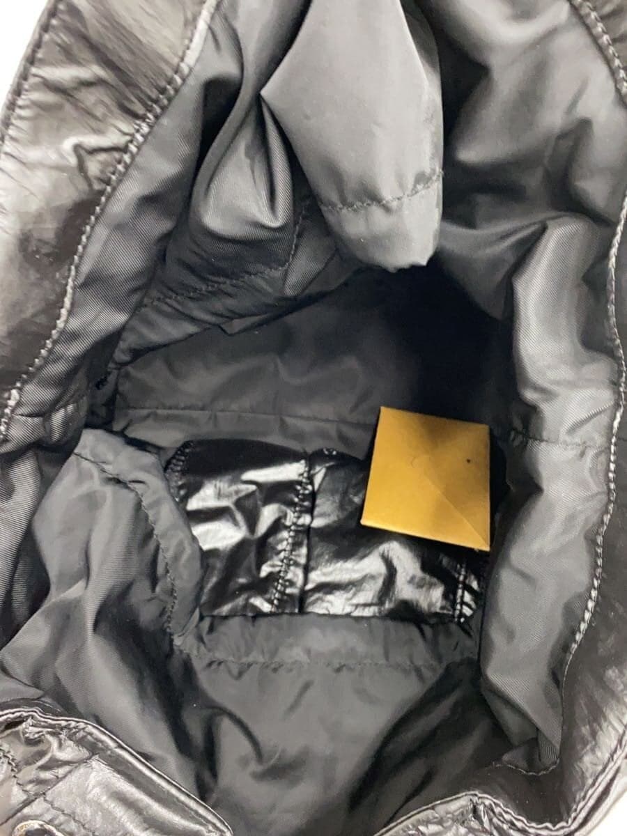 DIESEL Tote Bag Patent Leather BLK Solid 6