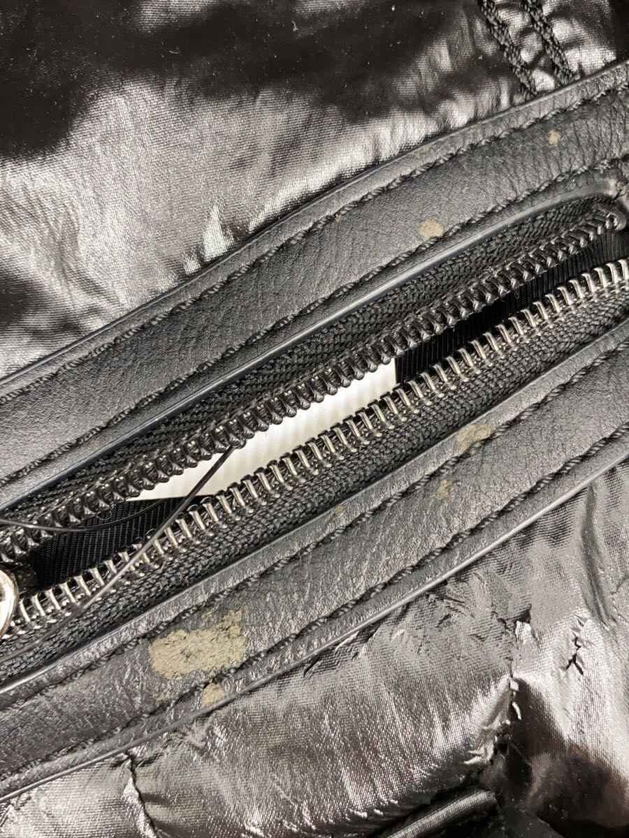 DIESEL Tote Bag Patent Leather BLK Solid 8