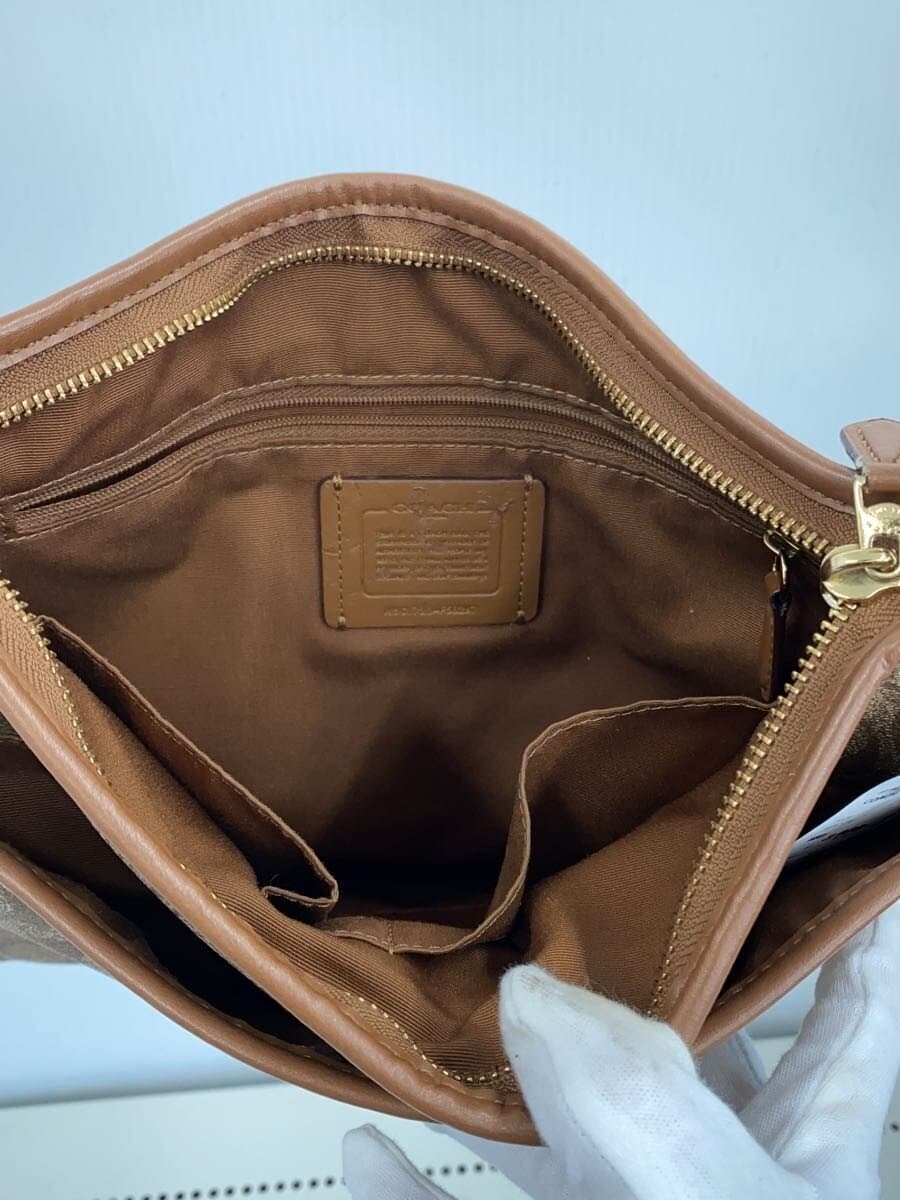 COACH Shoulder Bag BRW All Over Pattern 6