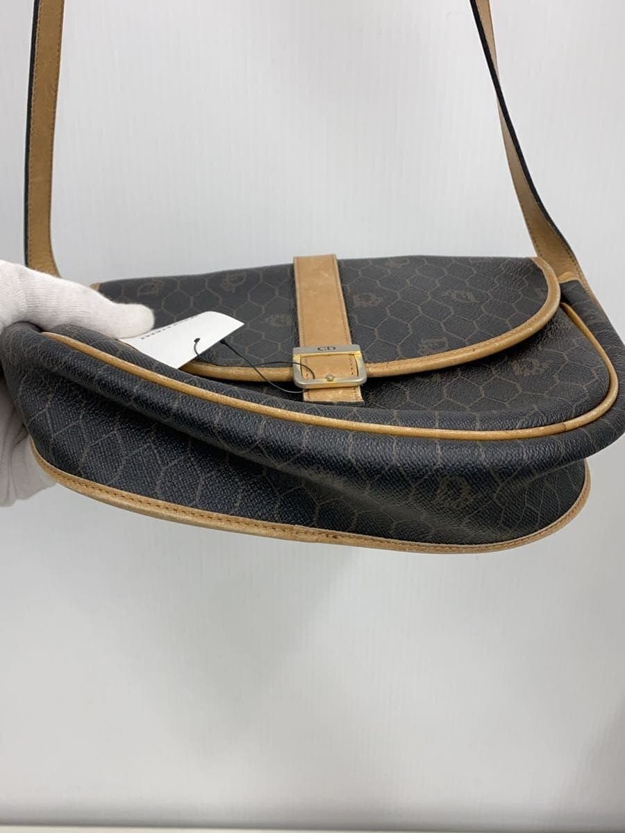 Christian Dior Honeycomb Pattern Shoulder Bag Leather BRW 4